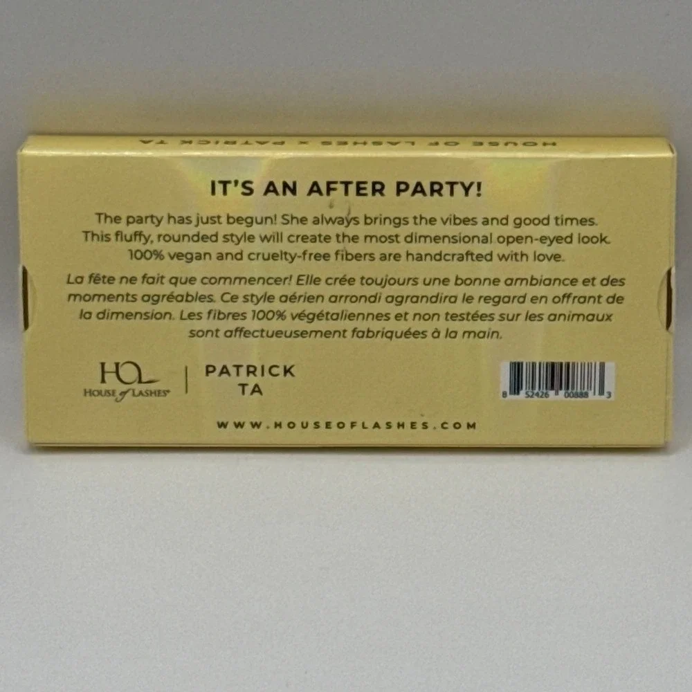 House of Lashes x Patrick Ta It's An After Party False Eyelashes Vegan Black NEW